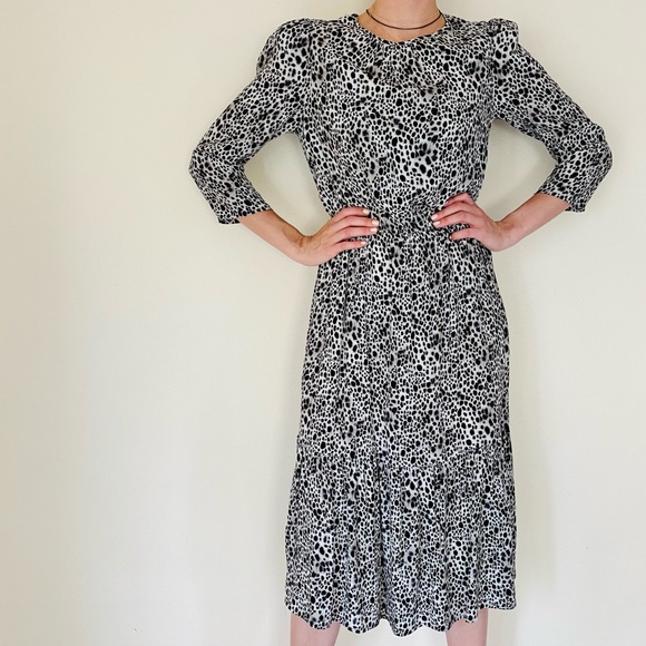 A New Day Tiered Midi Cheetah Print Dress - Picture 2 of 11